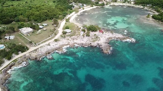 hing angle aerial of The Bahamas island country within the Lucayan Archipelago of the Atlantic Ocean drone footage resort vacation holiday dreamer