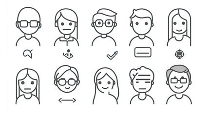 Customer Feedback and Testimonial Icons: Feedback, review, testimonial, customer thin line icons, editable stroke,