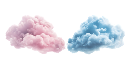 Beautiful pastel pink and blue clouds