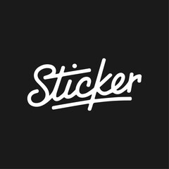 Creative Sticker Typography Text Template Background Wallpaper Vector Illustration for Fun and Stylish Design
