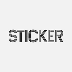 Creative Sticker Typography Text Template Background Wallpaper Vector Illustration for Fun and Stylish Design