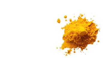 Top-down perspective of turmeric powder