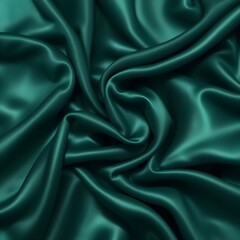 Obraz premium Verde aventurina oscuro y satén jade. Lujosa tela de seda abstracta con un sutil brillo degradado