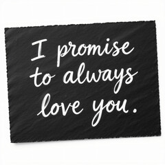 Fototapeta premium I Promise to Always Love You Written on Paper, Promise of Love, Love Message, Handwritten Note, Best Promise Text, Love Text, Written Commitment, Love Promise, Heartfelt Promise Message