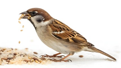 sparrow isolated on white background