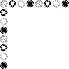 Fototapeta premium corner gear frame