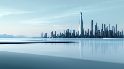 Obraz premium Futuristic Cityscape at Dawn