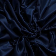 Mezcla de zafiro oscuro y azul marino negro. Textura satinada brillante con cortinas fluidas. Elegancia sutil y lujosa