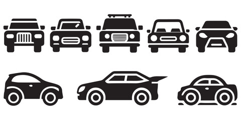 Car icon set. car vector icon. small sedan, car set, car silhouette vector, car icon