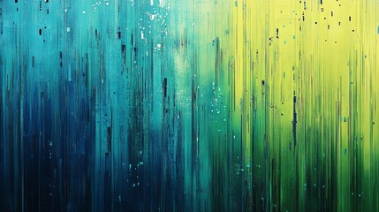 Petrol teal and lime green ombre with metallic patterns