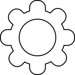gear line icon
