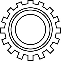 gear line icon