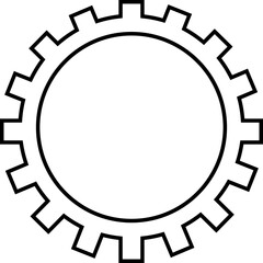 gear line icon