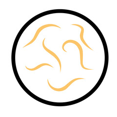 Parasite worm icon illustration 