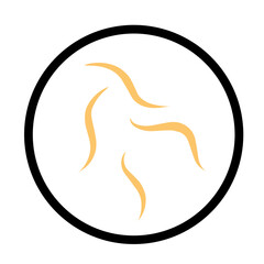 Parasite worm icon illustration 