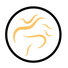 Parasite worm icon illustration 