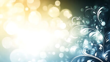 Abstract Floral Design with Soft Bokeh Lights