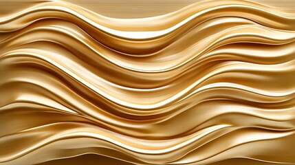 Obraz premium Abstract Golden Waves Elegant Swirling Design