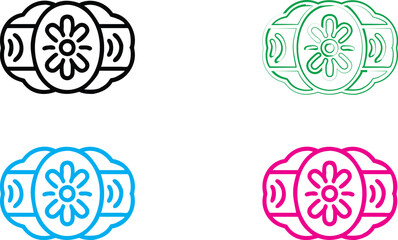 Minimalist line drawings, colorful treadmills, simple geometric shapes, neon outlines, fitness equipment icons, retro-style exercise machines, pop art treadmill designs, 2D vector graphics, vibrant co