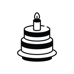 Cake vector icon
