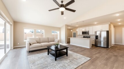 Fototapeta premium Modern Open Plan Living Room and Kitchen