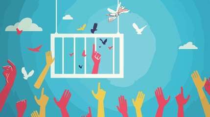 Press Freedom Day Event Flat Vector Illustration