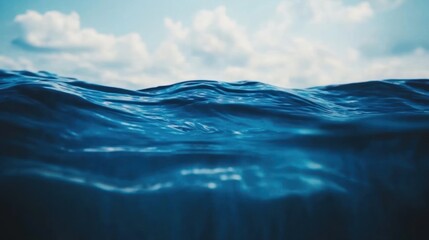 Fototapeta premium Ocean Waves Serenity: A Captivating Underwater View