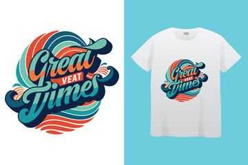 Vector summer graphic with typography t shirt design template.