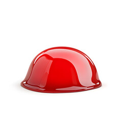 3d single glossy red jelly candy isolated on a white isolate background. Red jelly cube reflecting light and showcasing its vibrant color