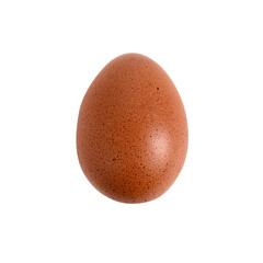 Brown chicken egg on transparent background