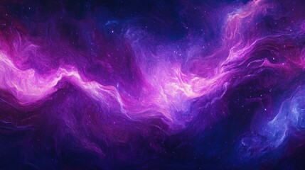 Fototapeta premium Dark Purple Cosmic Background with Subtle Glowing Lines in Abstract Style