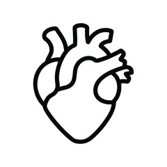 heart thin line vector icon