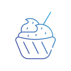 Cupcake vector icon