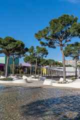 City park Krasnodar or Public landscape 'Galitsky park'.  Fountain Three streams turning into...