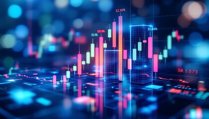  business  stats ranslated into bar graph candlesti 