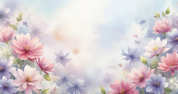 flores estilo acuarela