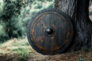 a battle worn shield