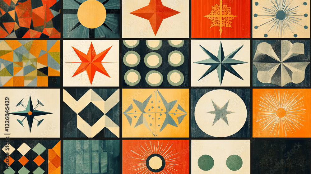 Poster abstract geometric memphis shapes. modern graphic vector line elements, minimal art shapes and basic