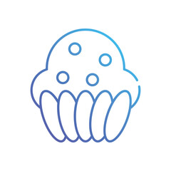 English Muffin vector icon