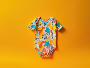 A cute and stylish baby onesie featuring an animal print with a pop of color. Perfect for infants and toddlers who are a part of the wild life.