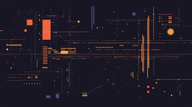 Professional Programming Technology Code Language Text Flat Vector Illustration