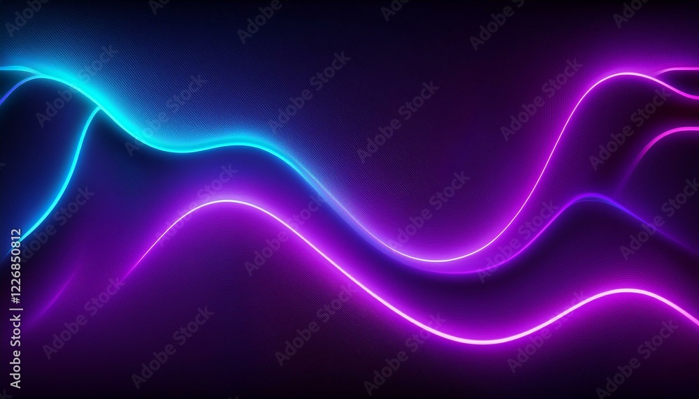 Poster abstract gradient background. ultraviolet glow on a dark abstract background. generated image