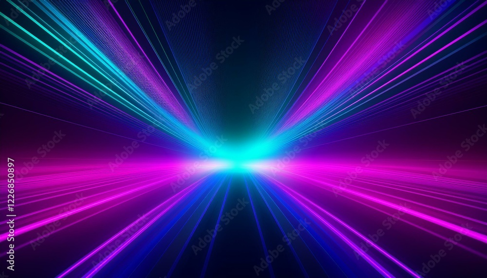 Poster abstract gradient background. ultraviolet glow on a dark abstract background. generated image