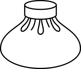 氷嚢のベクターイラストアイコン シンプル 熱中症対策 