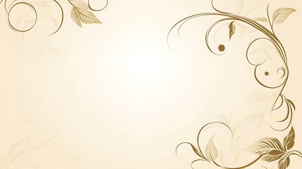 Obraz premium Elegant Floral Design Background with Swirls and Leaves
