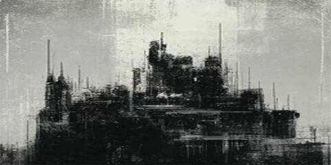 Scratched Grunge Urban Background Texture Vector. Dust Overlay Distress Grainy Grungy Effect. Distressed Backdrop Vector Illustration. Isolated Black on White Background. EPS 10.