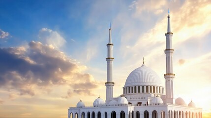 Fototapeta premium Majestic Mosque at Sunset