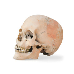 Watercolor cute skull isolated on white background