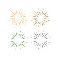 Natural Healing Wellness Ayurveda Center Mandala Art Sign Symbol isolated on White