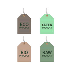 NATURAL ECO BIO PRODUCT BADGE SIGN SYMBOL LOGO VECTOR ISOLATED ON WHITE